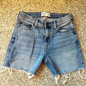 Abercrombie kids relaxed straight jean shorts